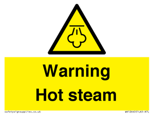 Warning Hot steam